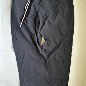 Gray Athletic Pants with Drawstring